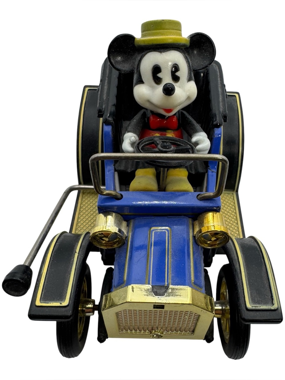 Vintage Masudaya Walt Disney Mickey Mouse 1908 Classic Car Tin Toy Japan 1981